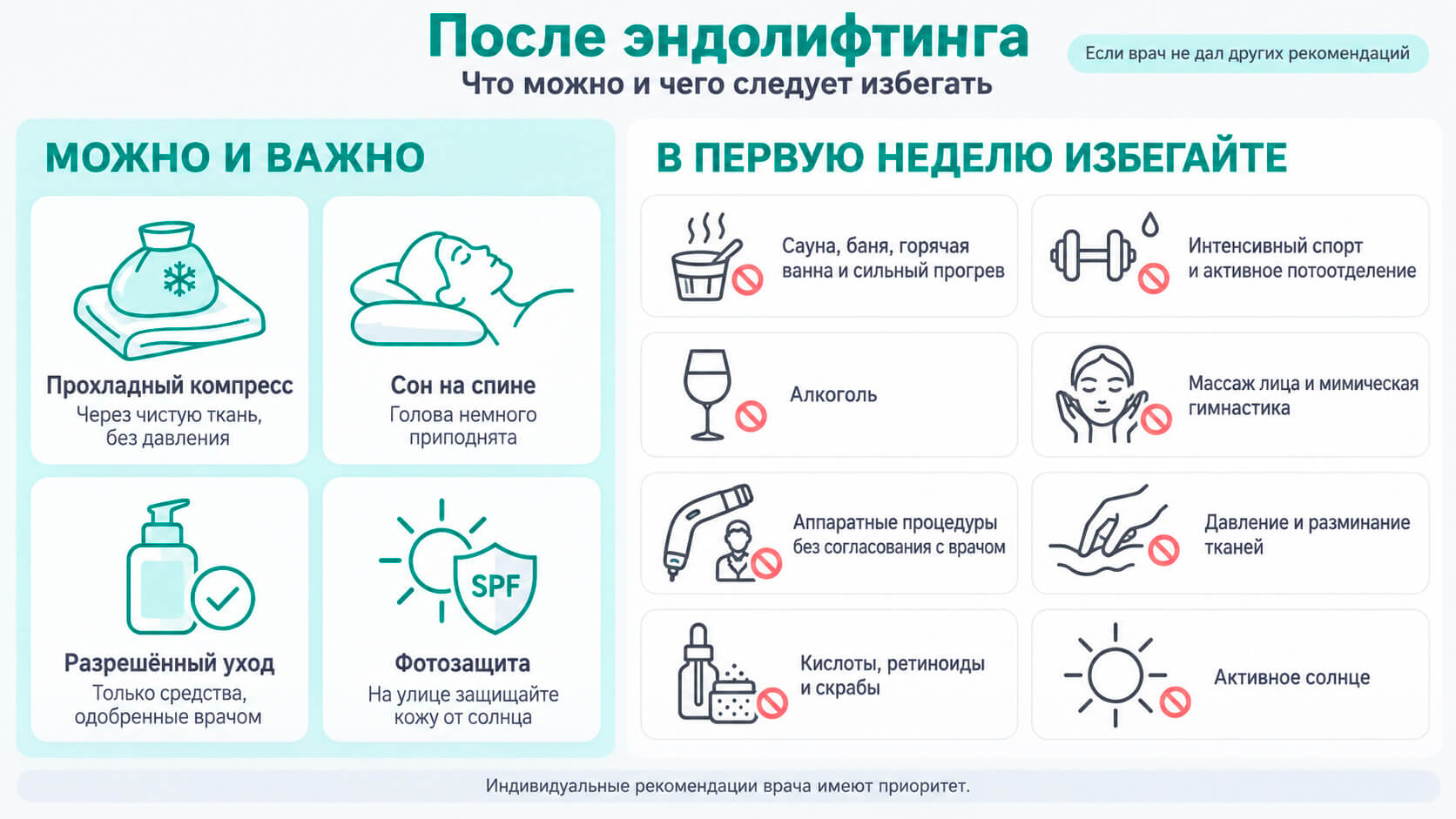 Что можно и нельзя после эндолифтинга